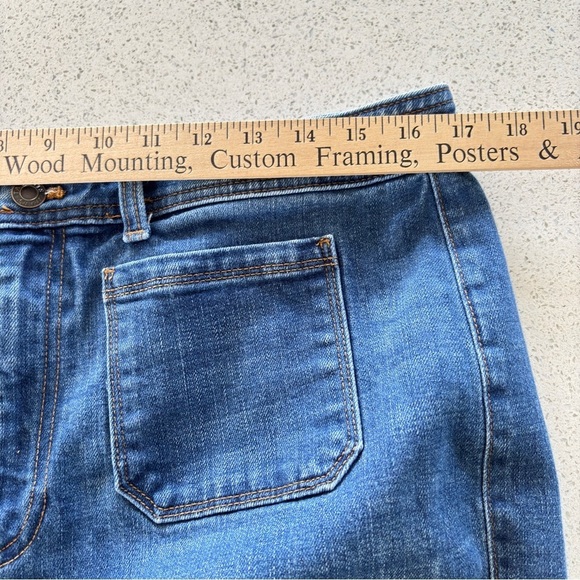 Talbots Flawless Size 14P Capri Stretch Denim Cropped Jeans High-Waist Wide - Picture 11 of 15